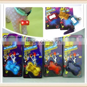 Popular Bigbee Bone Shaped LED Flashing Night Light Pet Dog Blinking Pendant Collar Clip Buckle Wholesale Brand New thumbnail-1
