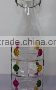 Hand Painted Juice Plastic Bottle thumbnail-1