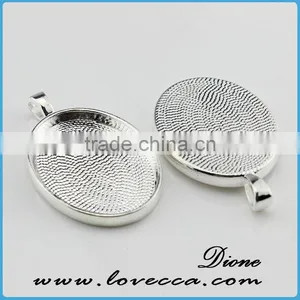 Silver DIY Pendant Cabochon Settings,silver Jewelry Cameo Jewelry Settings,Silver Metal Charms Setting thumbnail-1