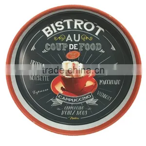 Round Printing Metal Serving Tray/ Party Tray thumbnail-6