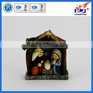 Resin Holy Family Nativity Scene Creche Figurine for Christmas Decoration thumbnail-1