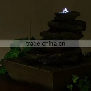 Cascading Rocks Tabletop Fountain With LED Lights thumbnail-5