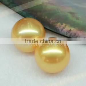 Wholesale 13-14mm AAA Golden South Sea Pearl thumbnail-1