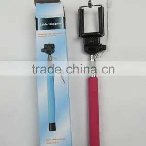 Extendable Selfie Handheld Stick Monopod With Adjustablee Holder and With Cable Remote Shutter for Iphone and Android Phones thumbnail-1