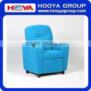 Kids Sofa- Blue/brown, W61cm *D53-88cm* H68-75cm,suede Cloth+sponge+crude Wood thumbnail-1