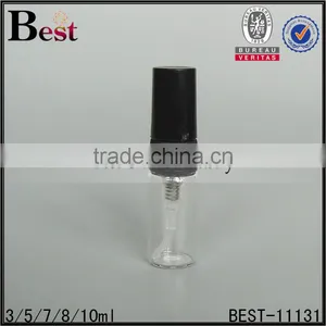 3ml 5ml 8ml Cosmetic Perfume Spray Bottle Empty Clear Perfume Spray Bottle Black Plastic Cap Pocket Sized Perfume Spray Bottle thumbnail-1