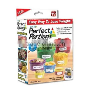 2016 as Seen on tv Colorful 7 Piece Food Storage Box Portion Control Food Containers With Lid thumbnail-3