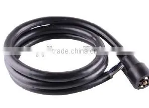 Powerlink TC7-4C1 7 Way Rv Blade Molded Plug Trailer Wire 4 Feet Replacement Cable Cord Harness With Connector End thumbnail-1