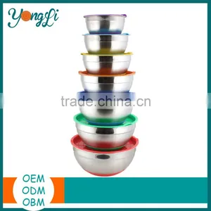 Cheap Mixing Silicone Mixing Bowls Stainless Steel Kitchen Tools thumbnail-1