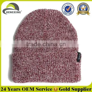 Cheap Plain Hand Made Knitted Custom Wool Beanies thumbnail-5