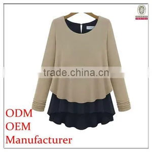 Fashionable Western Style Plu Size 100% Cotton T-shirts for Lady's Autumn Wear thumbnail-1