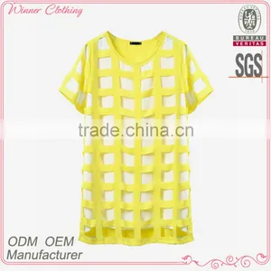 Hot Selling Women's Clothing Garment Apparel Direct Factory OEM/ODM Manufacturing Short Sleeve Korea Fashion Blouse thumbnail-1