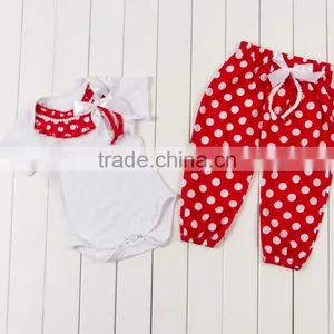 2017 Spring Girls Boutique Clothing Set Cotton Long Sleeve Baby Suit Baby Rompers White thumbnail-1