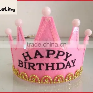 New Fashion Happy Birthday Hair Accessory Crown Hair Styling Tools Hair Ornaments With Light thumbnail-3