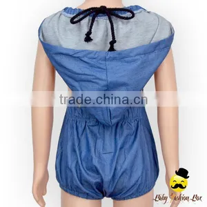 HYB172 Yihong 2017 New Design Designer Punjabi Suits Denim Hooded Toddle Girls Casual Wear Baby Girl Romper thumbnail-4
