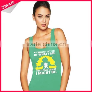 Fashion 100% Cotton Custom Screen Printed New Design Burnout Tank Top thumbnail-1