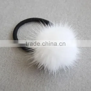 Myfur Luxury Baby Pink Real Mink Fur Hair Band Accessory For Kids Girls thumbnail-3