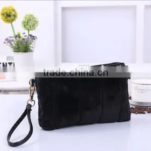 Women Fashion Faux Rex Rabbit Fur Latest Design Clutch Bags thumbnail-4