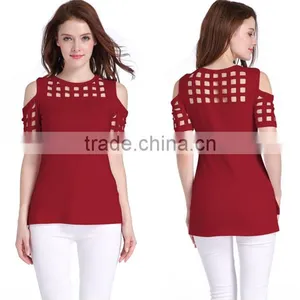 Sexy Women Dry Fit Plain T-shirts Directly From Factory V-neck Blank T-shirts thumbnail-5