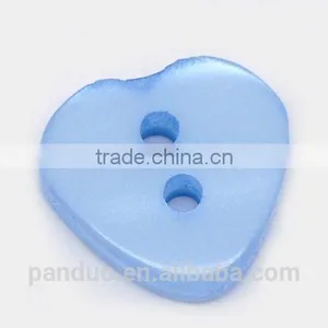 Blue Heart Shaped Resin Sewing Buttons Scrapbooking 12x11mm thumbnail-1
