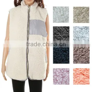 Wholesale Women Zip Sleeveless Fleece Vest thumbnail-1