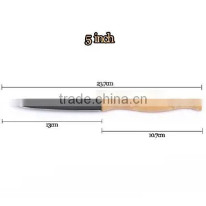2017 New High Quality Bamboo Handle Ceramic Knife Blade Black Suit Exquisite Kitchen Knife With Holder thumbnail-4