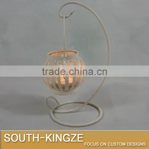 18.5cm Tall Mini Pumpkin Shape Iron Metal Lamp Stack thumbnail-5