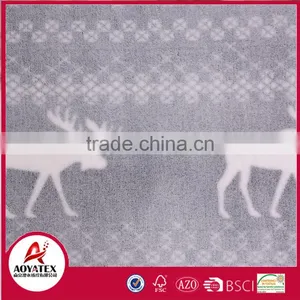100% Polyester Super Soft Christmas Elk Back Print Flannel Fleece Blanket thumbnail-2