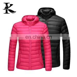 Unisex Lightweight Nylon Shell Down Jacket With Warmer Hood thumbnail-1