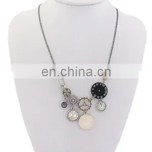 Fashion Creative Statement Long Female Exaggerated Personality Gear Clock Vintage Style Necklace thumbnail-3