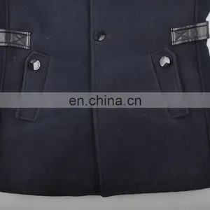 2015 Lastest Fashion Top Grade Woolen Trench Mens Military Jacket thumbnail-4