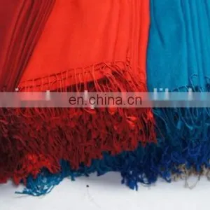 50% Silk 50% Pashmina Wool Shawls,Plain Pashmina Silk Pashmina ,Stoles,Scarves thumbnail-2