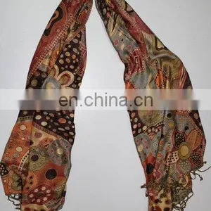 Viscose Pashmina Jamawar Shawls and Scarves thumbnail-2