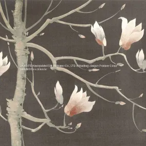 Embroidery Hand Painted Silk Wallpaper thumbnail-4