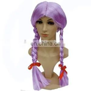 MCW-0384 Party Masquerade Synthetic Long Women Hot Straight Purple Braids Wig thumbnail-1