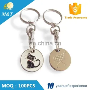 2016 Factory Supply Cheap Custom Cat Trolley Token Keychain thumbnail-3