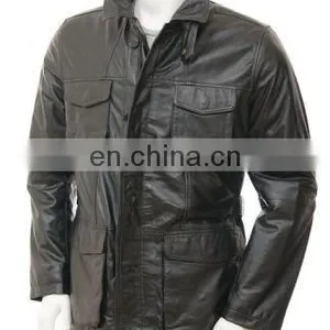 Men Leather Coat, Fashion Long Leather Coat for Men Keep Warm Winter Coat Wholesale 2017 thumbnail-4