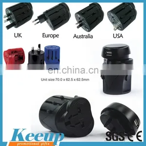 Promotional Cheap Universal Travel Adapter With USB Port thumbnail-6