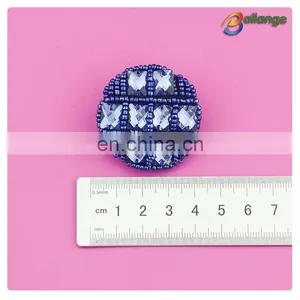 Wholesale Blue Color Beaded Decorative Shirt Button Clip thumbnail-2