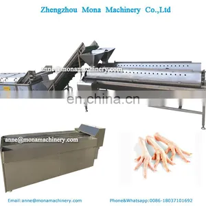 Automatic Chicken Feet Processing Line / Chicken Feet Peeling Machine in Russia thumbnail-7