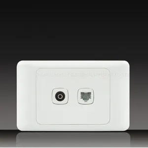 Push Button Wall Switch Socket Digit Telephone Socket With Data Socket thumbnail-3