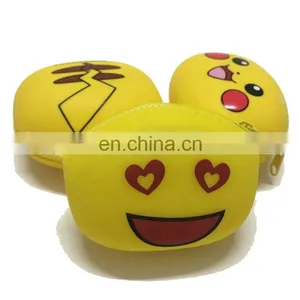 Custom Kawaii Emoji Cartoon Design Coin Wallet Pouch Promotion Women Clutch Round Zipper Silicone Purse thumbnail-5