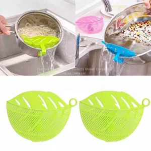 1Pc Leaf Shaped Rice Wash Gadget Noodles Spaghetti Beans Colanders Kitchen Fruit & Vegetable Cleaning Tool thumbnail-2