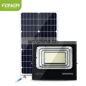 2020 New Design Only Use Mono. Solar Panel 40w 60w 100w 200w 300w Ip65 Outdoor With Sensor Solar Led Flood Light thumbnail-1