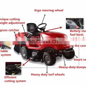 Agriculture Machine Electric 15.5HP Ride on Lawn Mower thumbnail-5