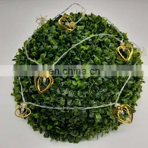 10 LED Fairy Lights Heart Gold Metal String Lights Battery Operated For Christmas Home Party Decoration thumbnail-1