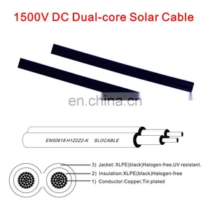 UV Resistance XLPE Dual Core 14 AWG 2.5mm2 Electrical Solar Cable thumbnail-6