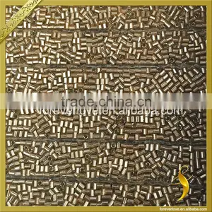 Custom Made Hot Fix Beaded Crystal Mesh for Shoe Decoration FRM-179 thumbnail-2