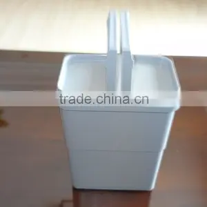 8L Plastic Trash Can With Lid and Handle, Waste Bin, Garbage Can thumbnail-4