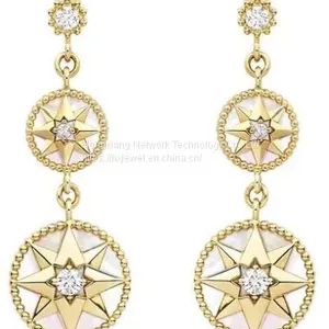 Octagonal Compass Shell Earrings thumbnail-3